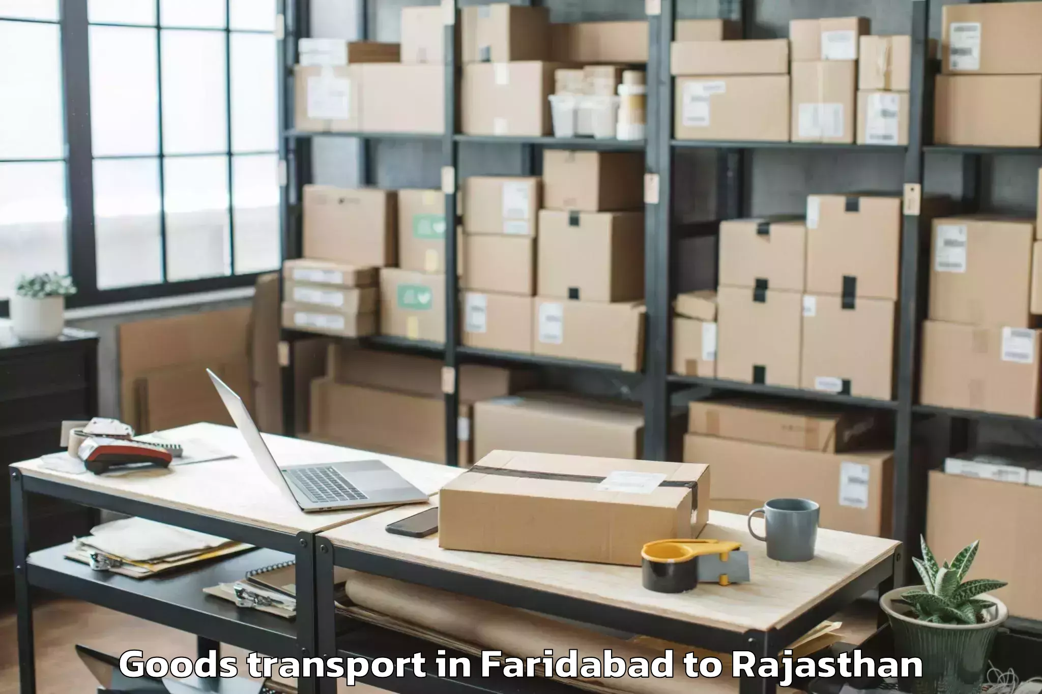 Leading Faridabad to Reengus Goods Transport Provider